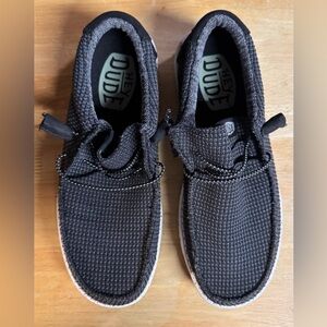 Hey Dude Black Textured Casual Shoes